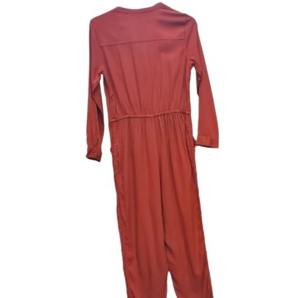 NWT Old Navy Tierra Red Long Sleeve Jumpsuit